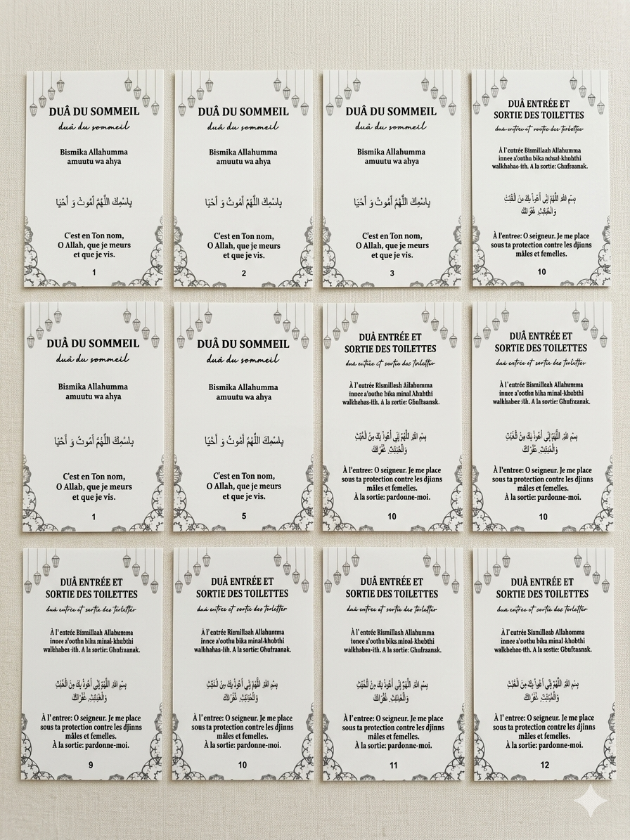 lot de stickers Duaa